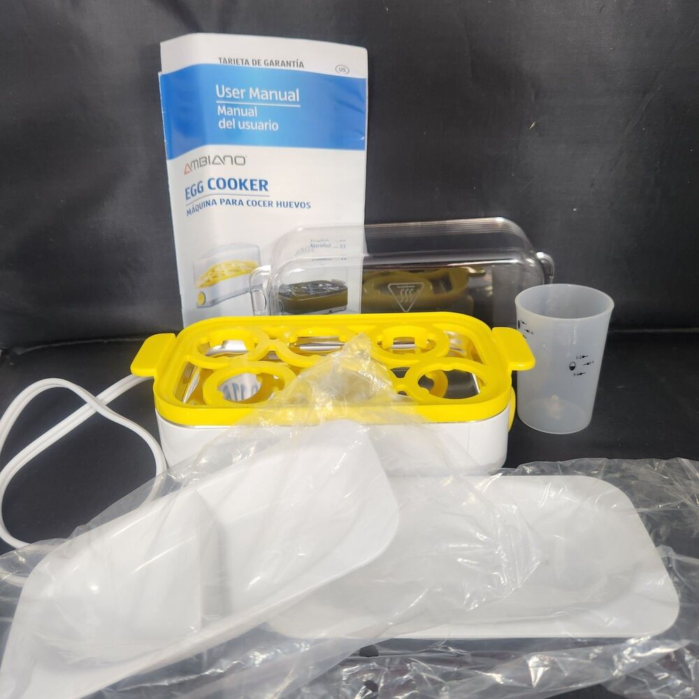 Ambiano Electric Egg Cooker Omelette Steamer Poached Boil 6 Eggs New WORKS Aldi